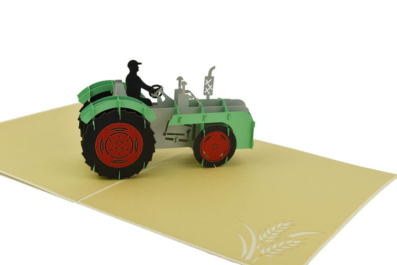 Teabug Cards Tractor 3D Pop UP Greeting Card, Fathers Day Card, Children Birthday Card, Any Occasions - Image 2